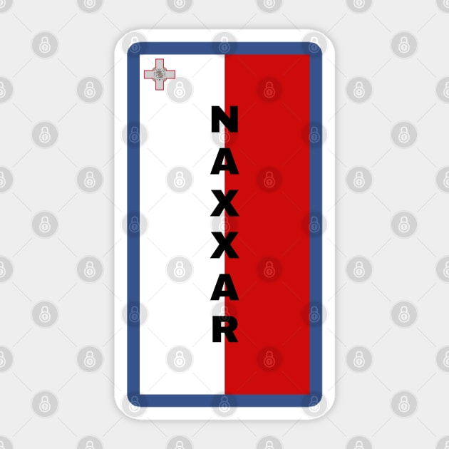 Naxxar City in Malta Flag Vertical Sticker by aybe7elf